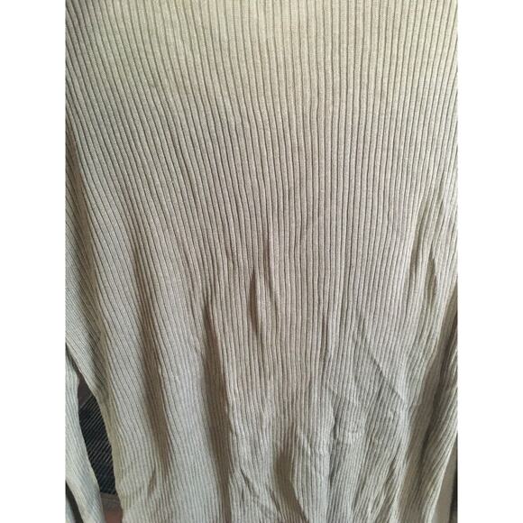 Anna Gray Ladies' L Large Cardigan, Button Front, Cream Grey/Green Silk - Picture 8 of 9